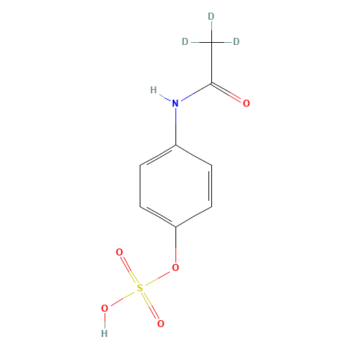 4-Acetaminophen-d3 Sulfate (CAS: 1020718-78-8) - Chemical Structure and Molecular Formula 