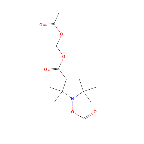 1-Acetoxy-3-(acetoxymethoxy)carbonyl-2,2,5,5-tetramethylpyrrolidine (CAS: 439858-40-9) - Chemical Structure and Molecular Formula 