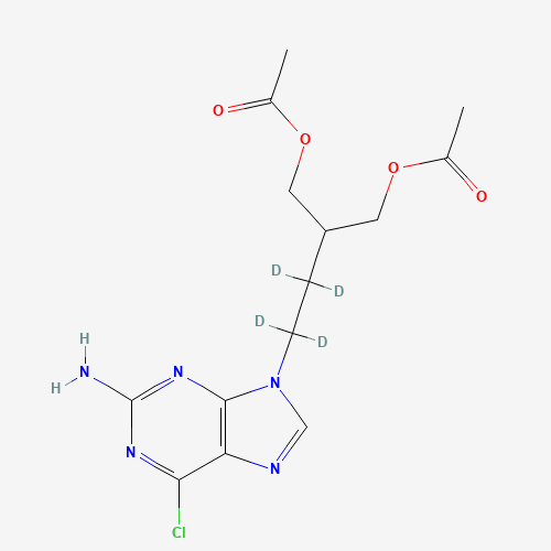 9-(4-Acetoxy-3-acetoxymethylbutyl)-2-amino-6-chloropurine-d4 (CAS: 1020718-81-3) - Related Chemical Product
