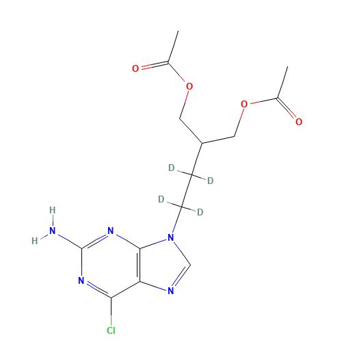 9-(4-Acetoxy-3-acetoxymethylbutyl)-2-amino-6-chloropurine-d4 (CAS: 1020718-81-3) - Related Chemical Product