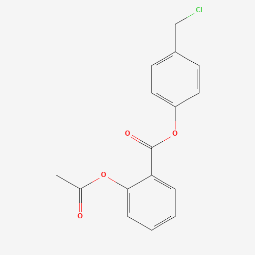 2-(Acetyloxy)benzoic Acid 4-(Chloromethyl)phenyl Ester (CAS: 410071-22-6) - Chemical Structure and Molecular Formula 