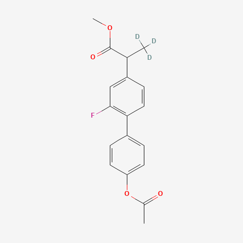 2-(4'-Acetoxy-2-fluoro-biphenyl-4-yl)propionic Acid-d3 Methyl Ester (CAS: 1216901-55-1) - Related Chemical Product