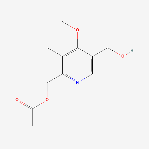 2-Acetoxymethyl-5-hydroxymethyl-4-methoxy-3-methylpyridine (CAS: 120003-77-2) - Related Chemical Product