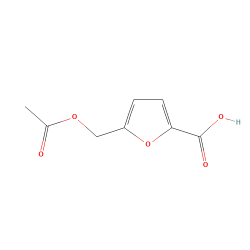 5-Acetoxymethyl-2-furancarboxylic Acid (CAS: 90345-66-7) - Chemical Structure and Molecular Formula 
