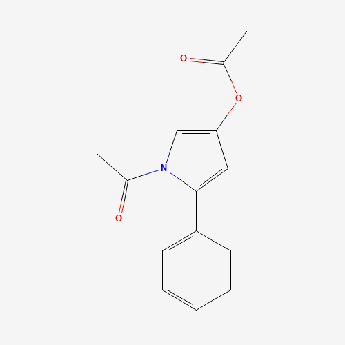 N-Acetyl-3-acetoxy-5-phenylpyrrole (CAS: 100750-39-8) - Chemical Structure and Molecular Formula 