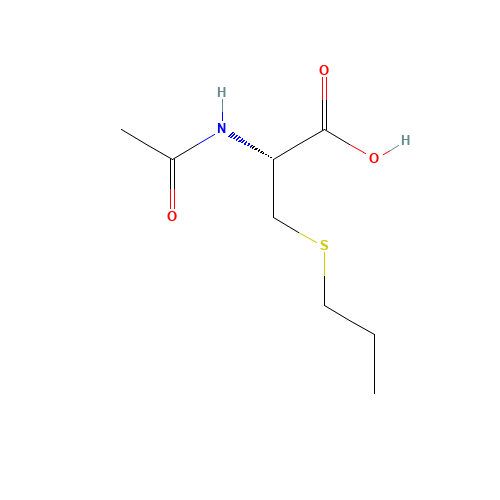 N-Acetyl-S-propyl-L-cysteine (CAS: 14402-54-1) - Chemical Structure and Molecular Formula 