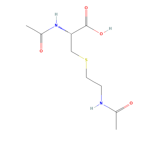 N-Acetyl-S-(2-acetylaminoethyl)-L-cysteine (CAS: 25515-72-4) - Chemical Structure and Molecular Formula 