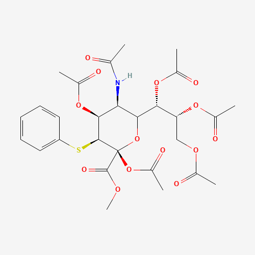 5-(Acetylamino)-5-deoxy-3-S-phenyl-3-thio-D-erythro-a-L-gluco-2-nonulopyranosonic Acid Methyl Ester 2,4,7,8,9-Pentaacetate (CAS: 156726-98-6) - Related Chemical Product