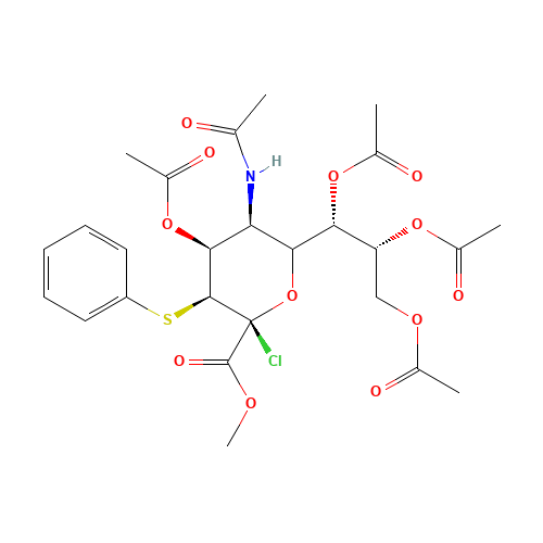 5-(Acetylamino)-2-chloro-2,5-dideoxy-3-S-phenyl-3-thio-D-erythro-a-L-gluco-2-nonulopyranosonic Acid Methyl Ester 4,7,8,9-Tetraacetate (CAS: 120104-58-7) - Related Chemical Product