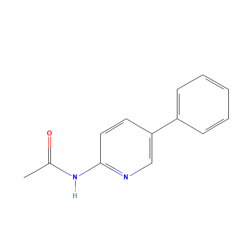 N-Acetyl-2-amino-5-phenylpyridine (CAS: 96721-83-4) - Chemical Structure and Molecular Formula 