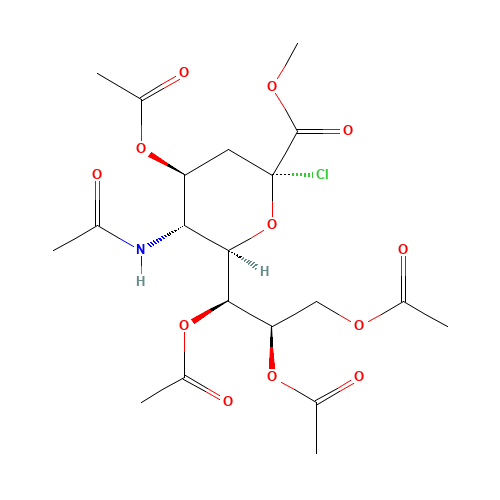 N-Acetyl-2-chloro-2-deoxyneuraminic Acid Methyl Ester 4,7,8,9-Tetraacetate (CAS: 67670-69-3) - Chemical Structure and Molecular Formula 