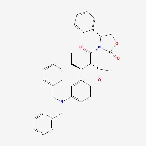 (4R)-3-[(2S,3S)-2-Acetyl-3-[3-[bis(phenylmethyl)amino]phenyl]-1-oxopentyl]-4-phenyl-2-oxazolidinone (CAS: 188559-10-6) - Related Chemical Product