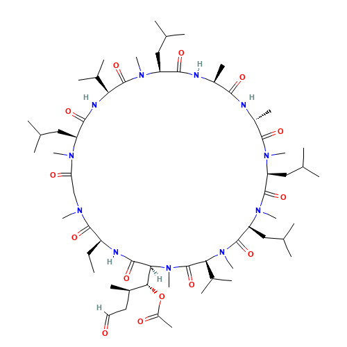 6-[(3R,4R)-3-(Acetyloxy)-N,4-dimethyl-6-oxo-L-norleucine] Cyclosporin A (CAS: 121584-52-9) - Related Chemical Product