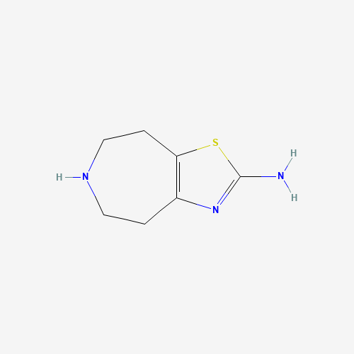2-Amino-4,5,6,7,8-pentahydrothiazolo[5,4-d]azepine (CAS: 86029-68-7) - Chemical Structure and Molecular Formula 