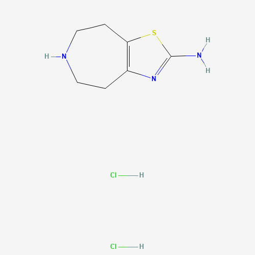 2-Amino-4,5,6,7,8-pentahydrothiazolo[5,4-d]azepine Dihydrochloride (CAS: 36085-64-0) - Chemical Structure and Molecular Formula 