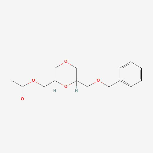 2-Acetate-6-[(phenylmethoxy)methyl]-1,4-dioxane-2-methanol (CAS: 338458-98-3) - Chemical Structure and Molecular Formula 