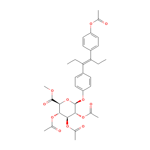 Acetyldiethylstilbestrol 2,3,4-Tri-O-acetyl-b-D-glucuronide Methyl Ester (CAS: 40269-22-5) - Related Chemical Product