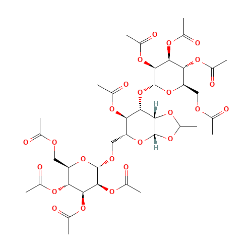 o-2,3,4,6-Tetra-o-acetyl-A-D-mannopyranosyl-(1-3)-o-[2,3,4,6-tetra-o-acetyl-A-D-mannopyranosyl-(1-6)]-1,2-o-ethylidene--D-mannopyranose acetate (CAS: 230953-17-0) - Related Chemical Product