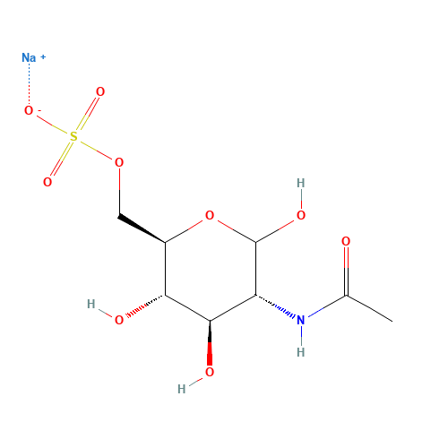N-Acetyl-D-glucosamine 6-Sulfate Sodium Salt (CAS: 108321-79-5) - Chemical Structure and Molecular Formula 