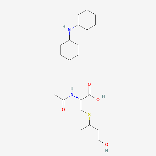 N-Acetyl-S-(3-hydroxypropyl-1-methyl)-L-cysteine Dicyclohexylammonium Salt (CAS: 33164-70-4) - Chemical Structure and Molecular Formula 