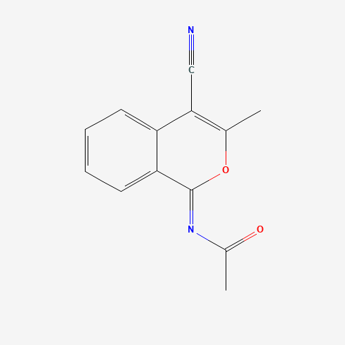 1H-1-Acetylimino-3-methylbenzo[c]pyran-4-carbonitrile (CAS: 161468-31-1) - Chemical Structure and Molecular Formula 
