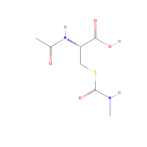 N-Acetyl-S-(N-methylcarbamoyl)-L-cysteine (CAS: 103974-29-4) - Chemical Structure and Molecular Formula 