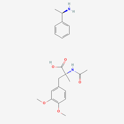 N-Acetyl D-a-Methyl DOPA Dimethyl Ether (+)-a-Methylbenzylamine Salt (CAS: 17772-88-2) - Chemical Structure and Molecular Formula 