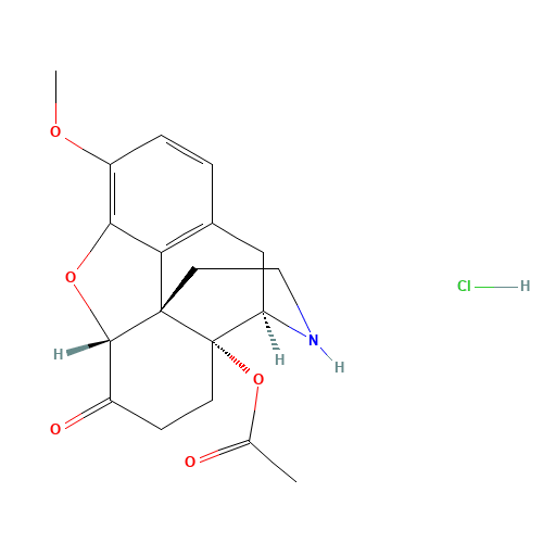 14-O-Acetyl Noroxycodone Hydrochloride (CAS: 70866-63-6) - Chemical Structure and Molecular Formula 
