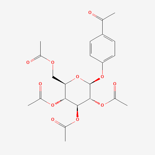 4-Acetylphenyl 2,3,4,6-Tetra-O-acetyl-b-D-glucopyranoside (CAS: 25876-45-3) - Chemical Structure and Molecular Formula 
