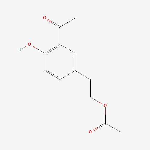 5-Acetyloxyethyl-2-hydroxypheny Ethanone (CAS: 58282-50-1) - Chemical Structure and Molecular Formula 