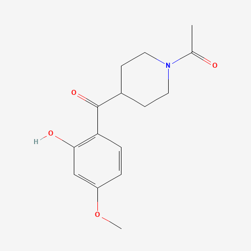 4-(N-Acetyl)piperidinyl 2-(5-Methoxy)phenol Ketone (CAS: 64671-18-7) - Chemical Structure and Molecular Formula 