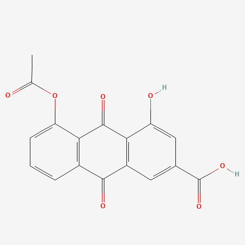 5-Acetyl Rhein (CAS: 875535-35-6) - Chemical Structure and Molecular Formula 