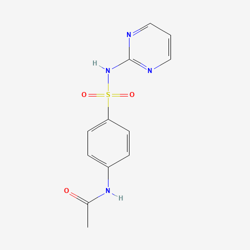 N-Acetyl Sulfadiazine (CAS: 127-74-2) - Chemical Structure and Molecular Formula 