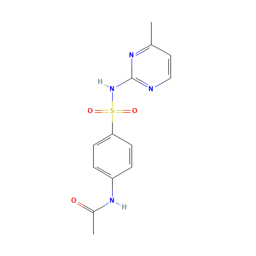 N-Acetylsulfamerazine (CAS: 127-73-1) - Chemical Structure and Molecular Formula 