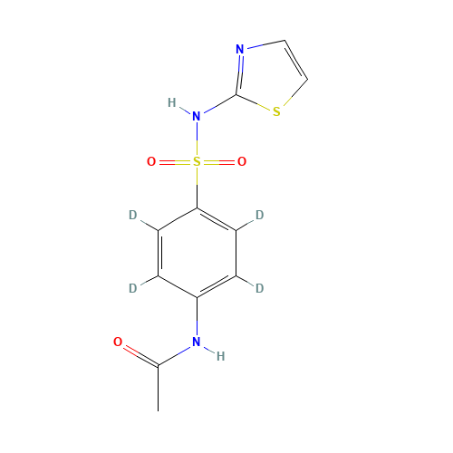 N-Acetylsulfathiazole-d4 (Major) (CAS: 1020718-91-5) - Chemical Structure and Molecular Formula 