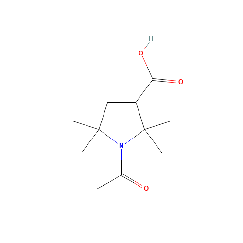 1-Acetyl-2,2,5,5-tetramethyl-3-pyrroline-3-carboxylic Acid (CAS: 887352-25-2) - Chemical Structure and Molecular Formula 