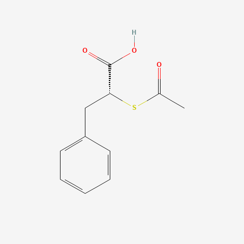(R)-2-Acetylthio-3-phenylpropionic Acid (CAS: 57359-76-9) - Chemical Structure and Molecular Formula 