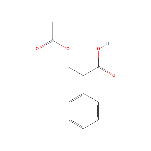 Acetyltropic Acid (CAS: 14510-36-2) - Chemical Structure and Molecular Formula 