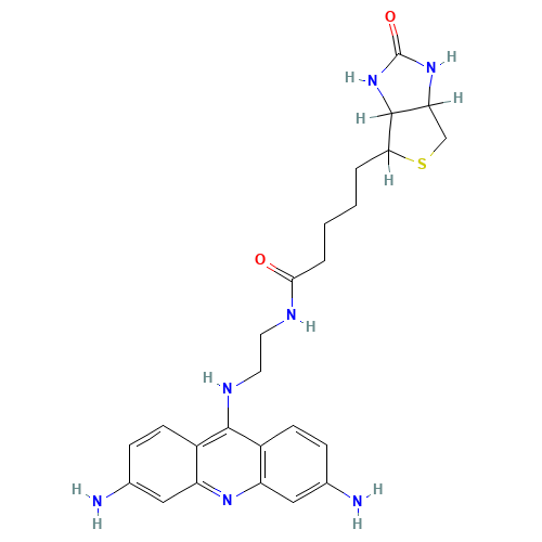 Acriflavin-Biotin Conjugate (CAS: 1041387-90-9) - Chemical Structure and Molecular Formula 