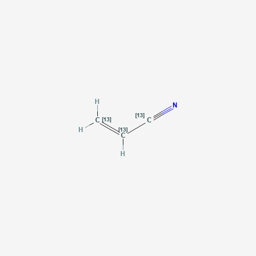 Acrylonitrile-13C3(stabilized with 35-45 ppm 4-hydroxy anisole (H750015)) (CAS: 202326-55-4) - Chemical Structure and Molecular Formula 
