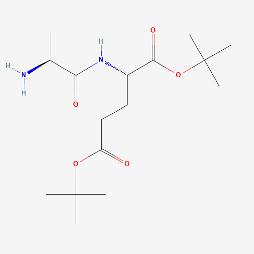 N-L-Alanyl-L-glutamic Acid Bis(tert-butyl) Ester (CAS: 45272-19-3) - Chemical Structure and Molecular Formula 