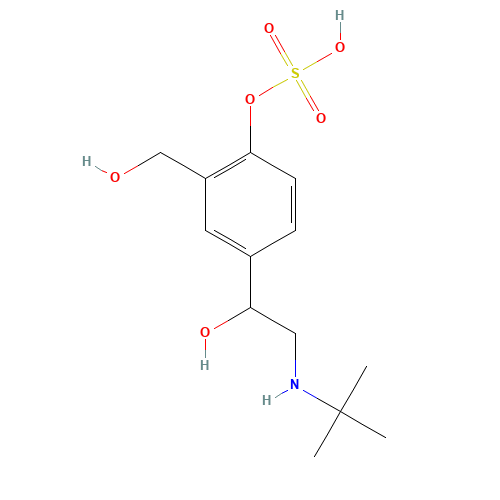 rac Albuterol-4-sulfate (CAS: 63908-03-2) - Chemical Structure and Molecular Formula 