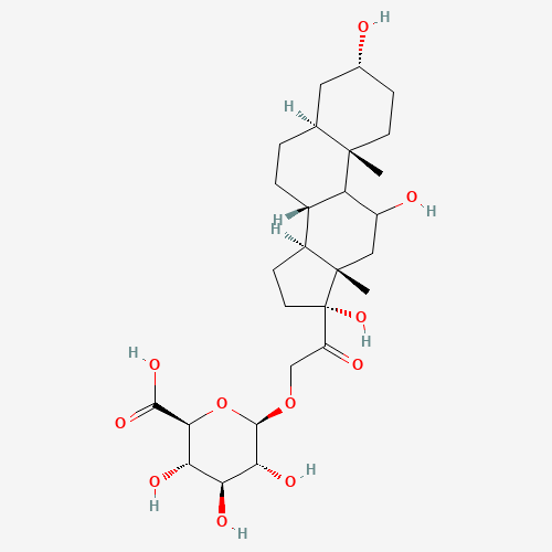 Allo-3a-tetrahydro Cortisol 21-O-b-D-Glucuronide (CAS: 131061-62-6) - Chemical Structure and Molecular Formula 