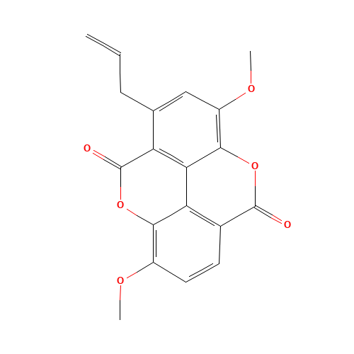1-Allyl-catellagic Acid Diethyl Ether (CAS: 216374-59-3) - Chemical Structure and Molecular Formula 