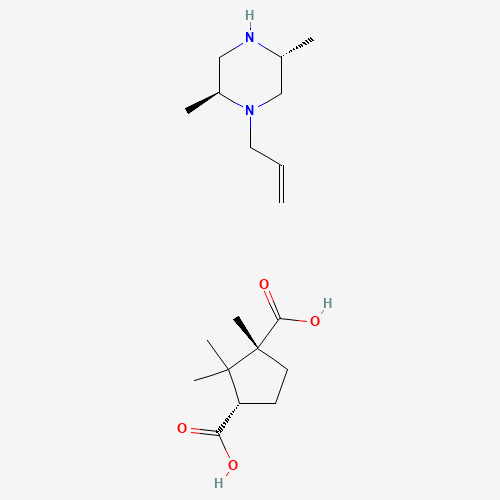 (+)-(2S,5R)-1-Allyl-2,5-dimethylpiperazine,(+)-Camphoric Acid Salt (CAS: 186094-00-8) - Chemical Structure and Molecular Formula 