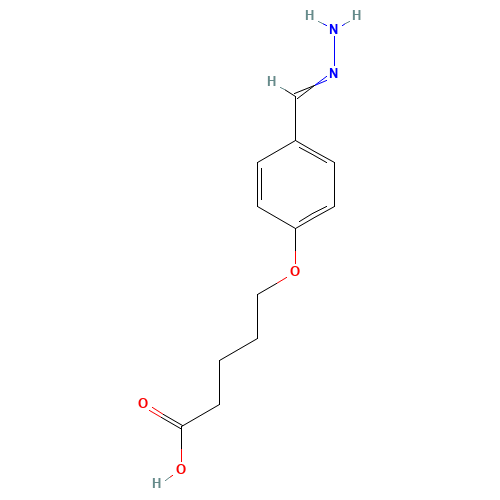 5-(4-Amidinophenoxy)pentanoic Acid (CAS: 144602-61-9) - Chemical Structure and Molecular Formula 