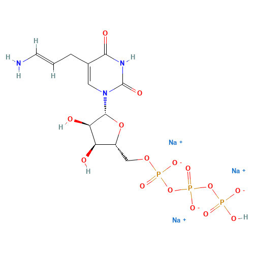 5-(3-Aminoallyl)uridine 5'-Triphosphate,80% (CAS: 75221-88-4) - Chemical Structure and Molecular Formula 