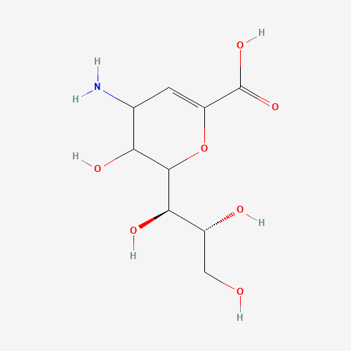 4-Amino-2,6-anhydro-3,4-dideoxy-D-glycero-D-galacto-non-2-enoic Acid (CAS: 263155-12-0) - Chemical Structure and Molecular Formula 