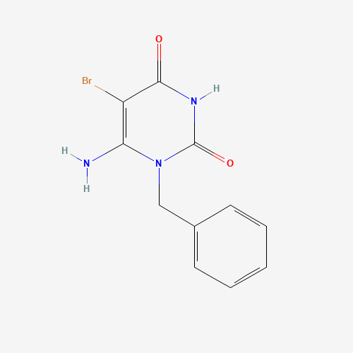 6-Amino-1-benzyl-5-bromouracil (CAS: 72816-87-6) - Chemical Structure and Molecular Formula 