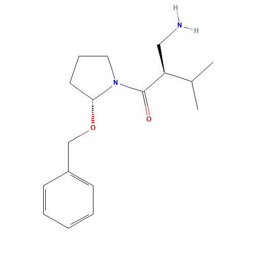 2-Amino-1-(2-benzyloxy-methyl-pyrrolidin-1-yl)-3-methyl-butan-1-one (CAS: 1217628-30-2) - Chemical Structure and Molecular Formula 